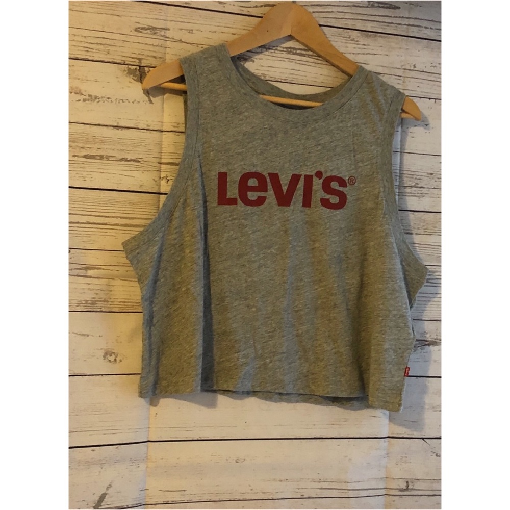 Levi's Red Gray Women's Large Top